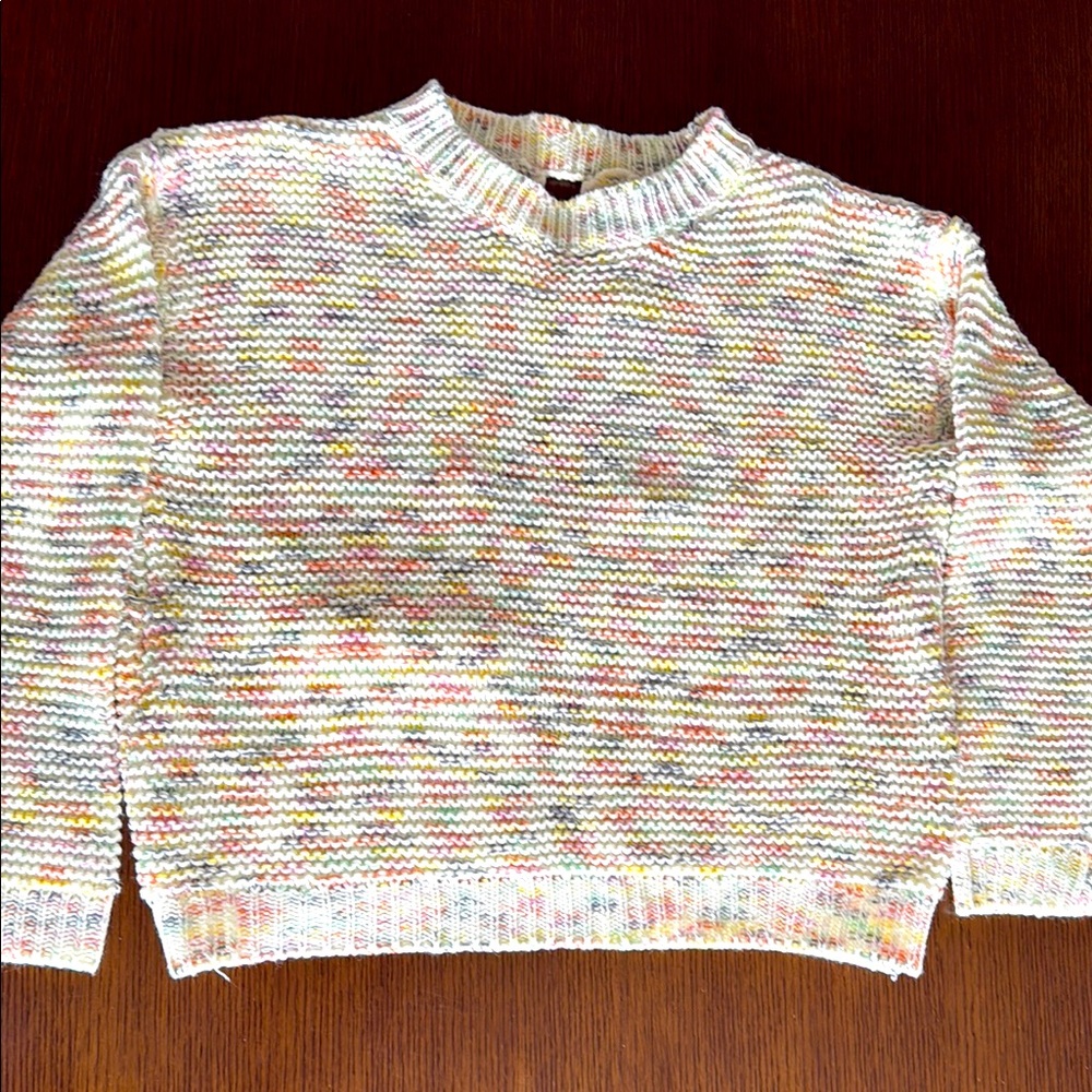 Hem & Thread Cream Speckled Crew Neck Sweater